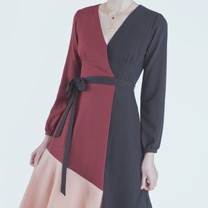 Hutch Black and Red Colorblock Dress